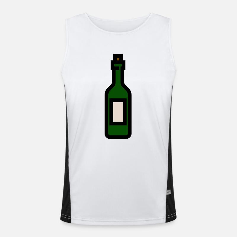 Weinflasche Funktionelles Kontrast-Tank Top für Männer 