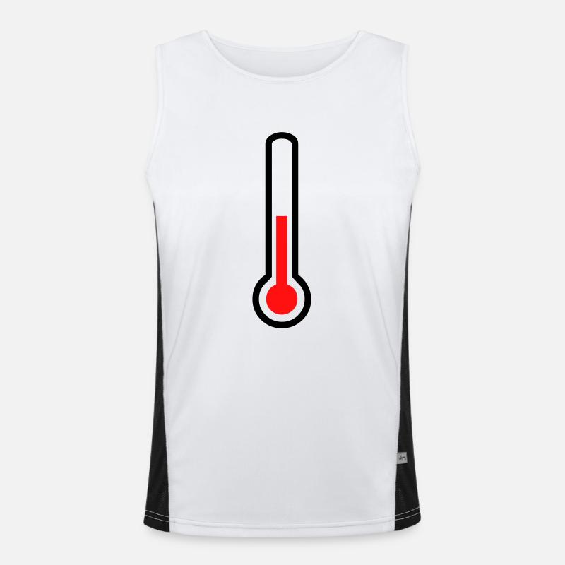 thermometer - temperature Men's Functional Contrast Tank Top 