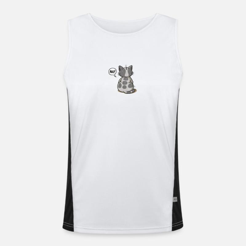 Nein! Katze Funktionelles Kontrast-Tank Top für Männer 