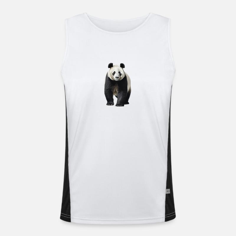 Der Große Panda Funktionelles Kontrast-Tank Top für Männer 