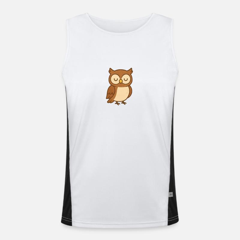 Eule Funktionelles Kontrast-Tank Top für Männer 