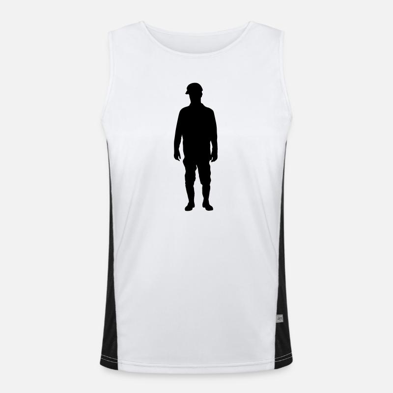 Construction Site Superintendent – Ground Men's Functional Contrast Tank Top 