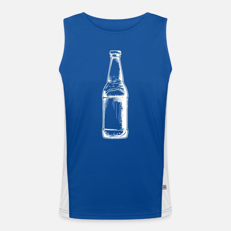 Flasche Bier Funktionelles Kontrast-Tank Top für Männer 