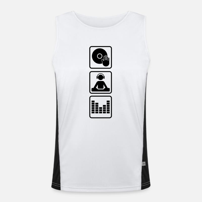 DJ Turntable Funktionelles Kontrast-Tank Top für Männer 