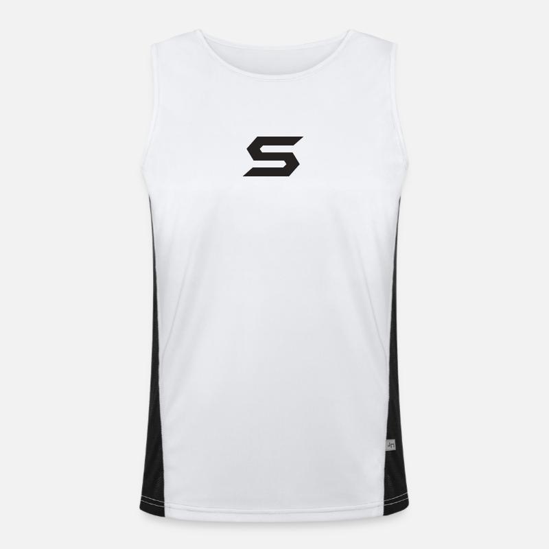 Geometric SForm Pattern Men's Functional Contrast Tank Top 