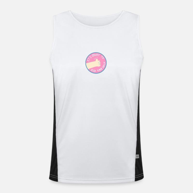 Help is ok Funktionelles Kontrast-Tank Top für Männer 