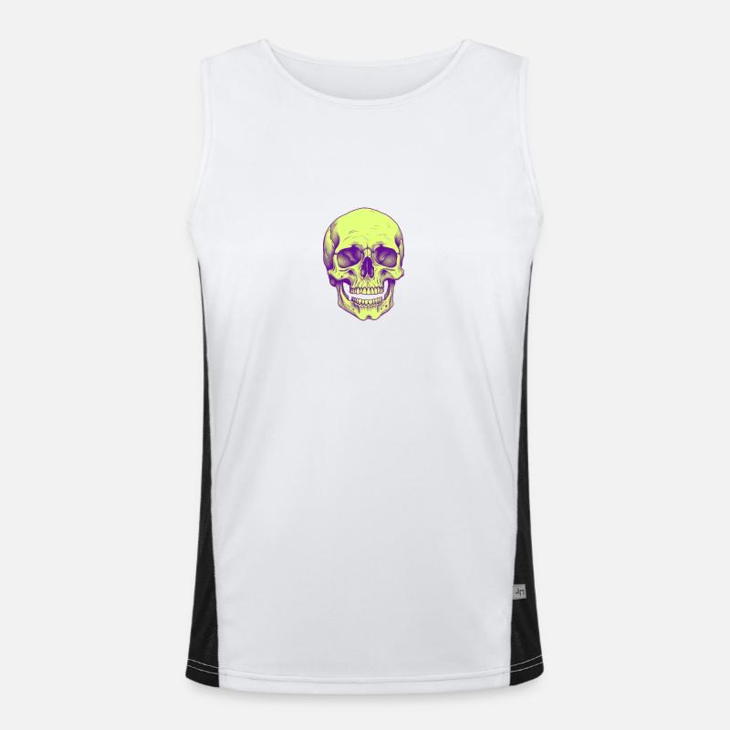 💀 Sublimé Neon Technocrat - Men's Functional Contrast Tank Top  - white/black