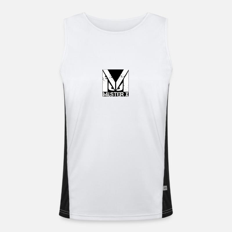 MR X only M negative Men's Functional Contrast Tank Top 