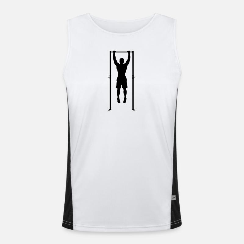 Calisthenics, pull-ups, pullups, muscle ups, body Men's Functional Contrast Tank Top 