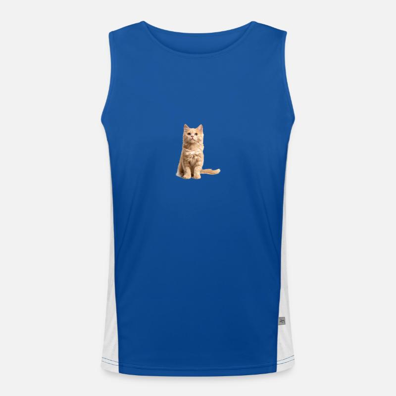 Red-haired cat Men's Functional Contrast Tank Top 