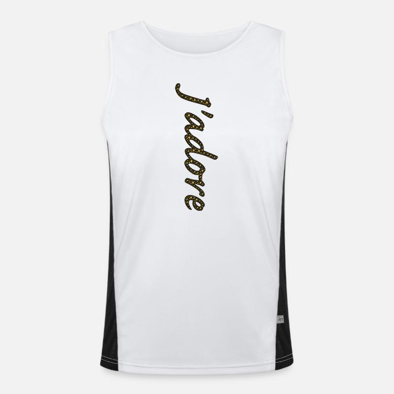 Traînée d'étoiles dorées cursive Débardeur respirant contrasté Homme 