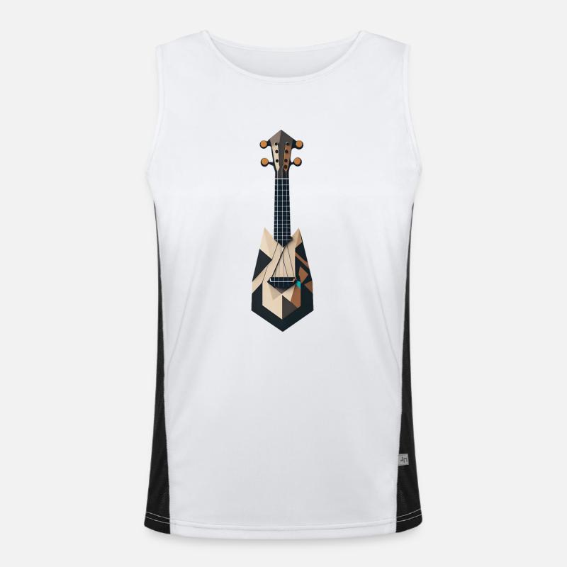 Abstract Ukulele Men's Functional Contrast Tank Top 