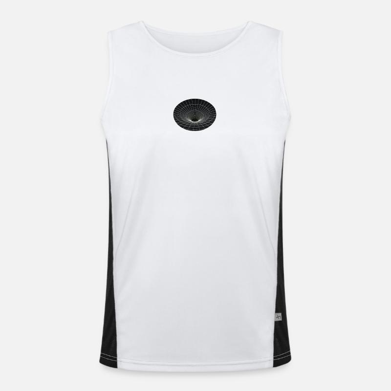 Vortex-Gitter Wurmloch Funktionelles Kontrast-Tank Top für Männer 