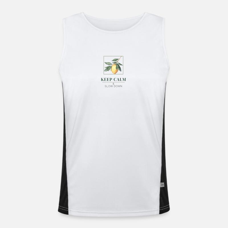 Keep Calm & Slow Down Men's Functional Contrast Tank Top 