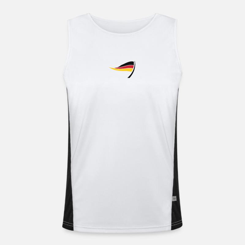 Deutsche Flaggenwelle Funktionelles Kontrast-Tank Top für Männer 