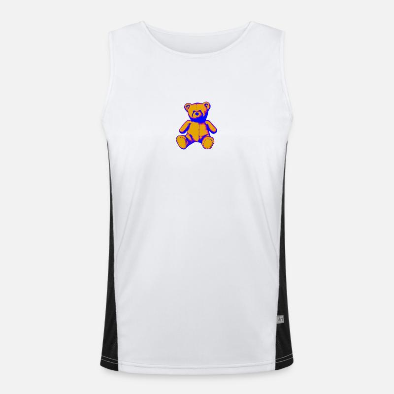 Teddy bear in style Men's Functional Contrast Tank Top 