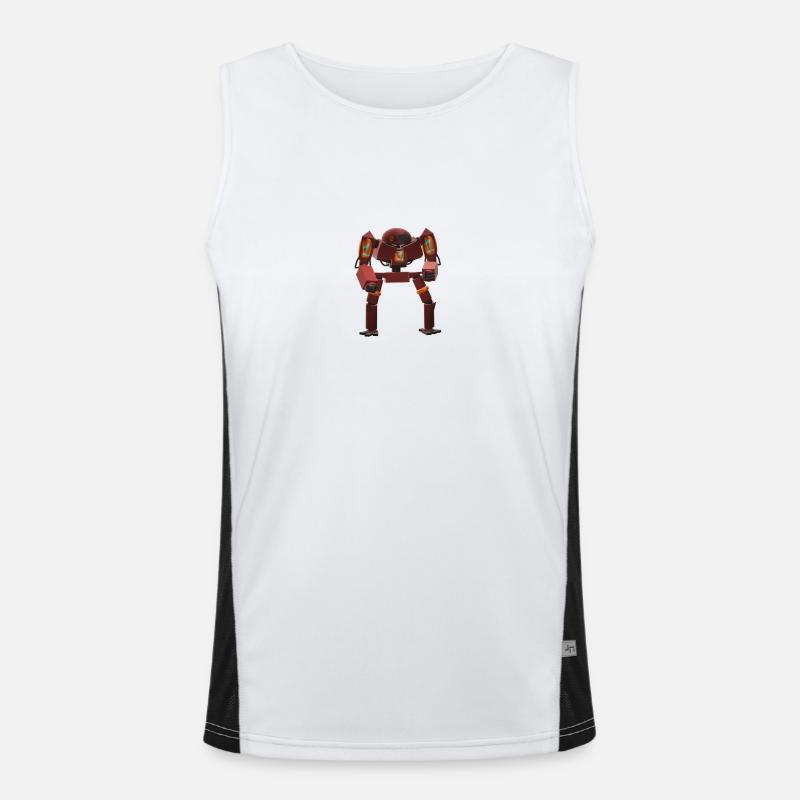 dark red Men's Functional Contrast Tank Top 