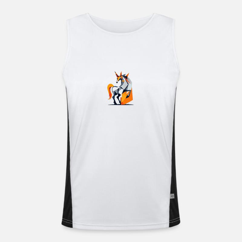 Einhorn Funktionelles Kontrast-Tank Top für Männer 
