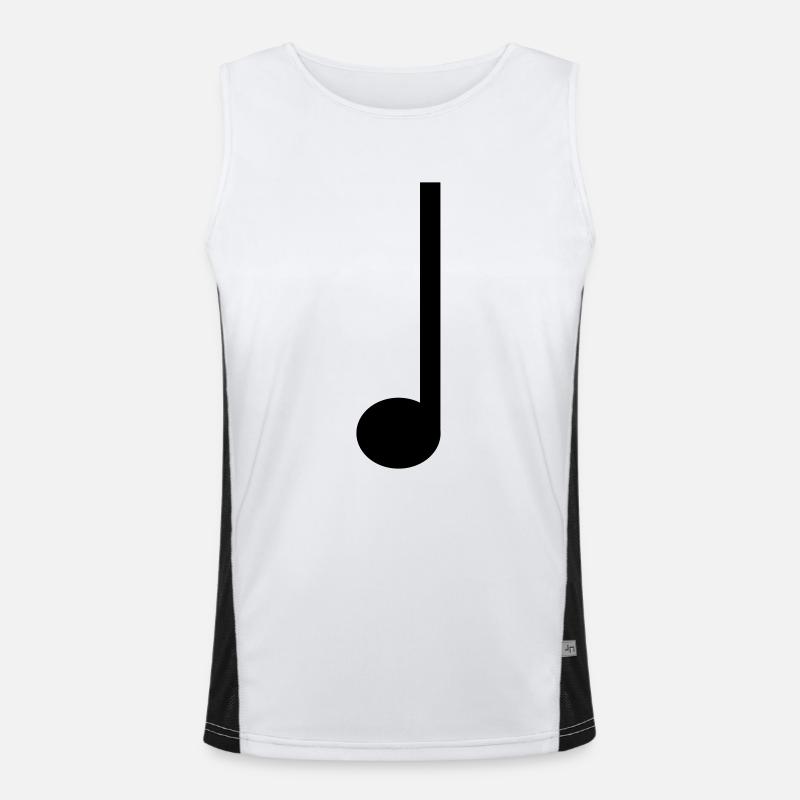 Viertelnote Musik Funktionelles Kontrast-Tank Top für Männer 