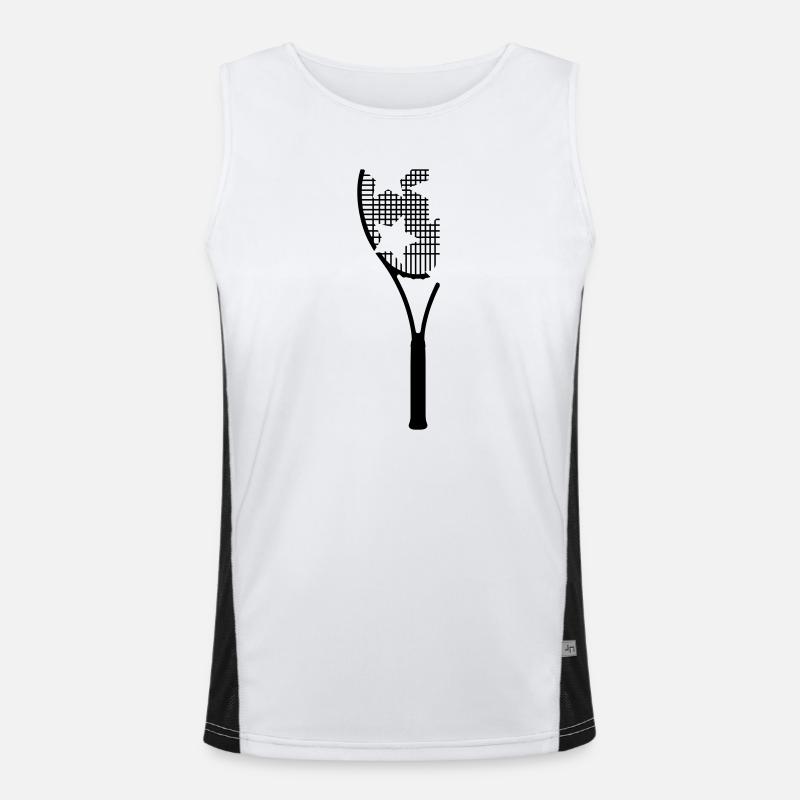 Tennis racket Men's Functional Contrast Tank Top 