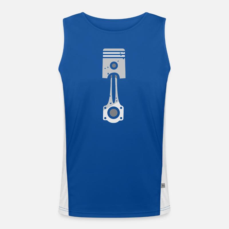Crossed piston engine design Men's Functional Contrast Tank Top 
