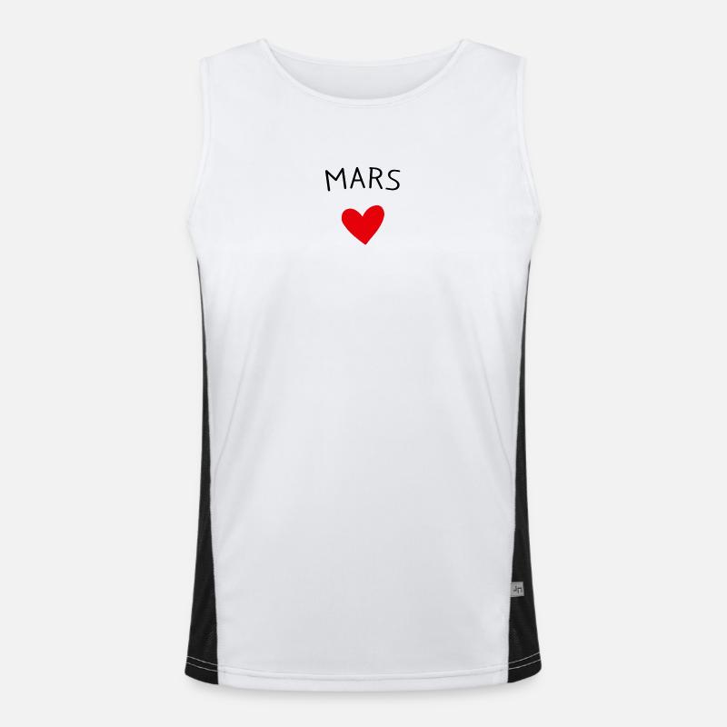 Future maman Mars – Bébé en route ❤️ Débardeur respirant contrasté Homme 