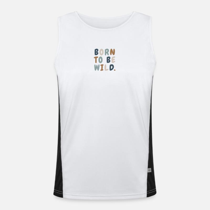 Born Wild Boho Cute Minimalist Shirt Funktionelles Kontrast-Tank Top für Männer 