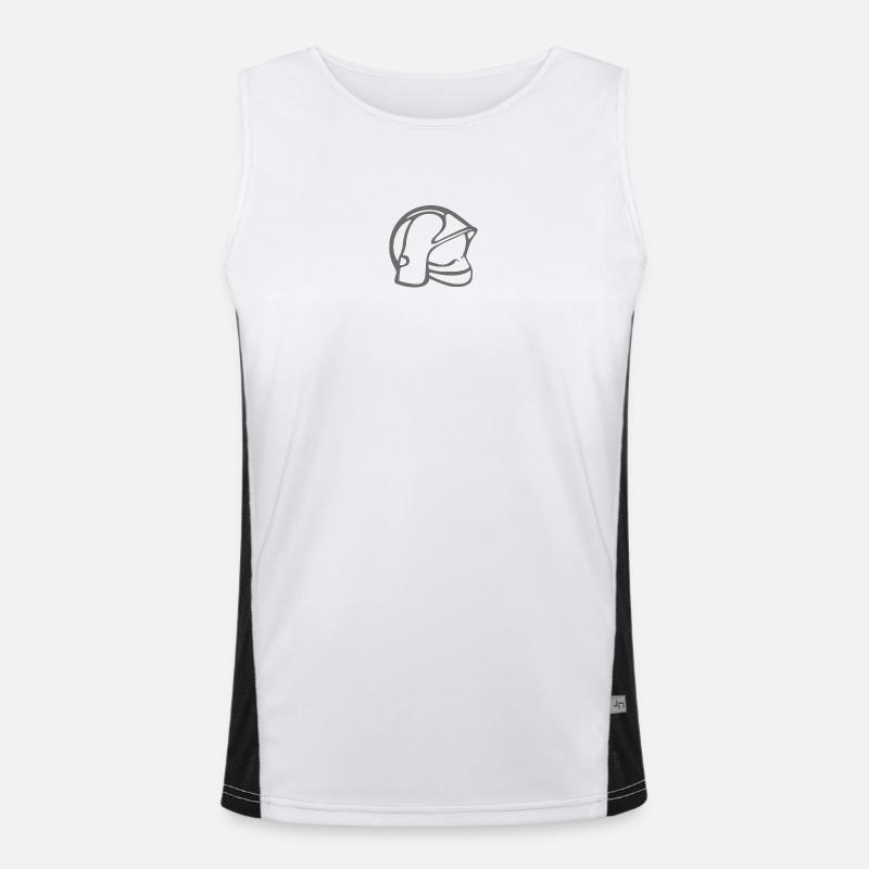 Feuerwehrhelm Funktionelles Kontrast-Tank Top für Männer 