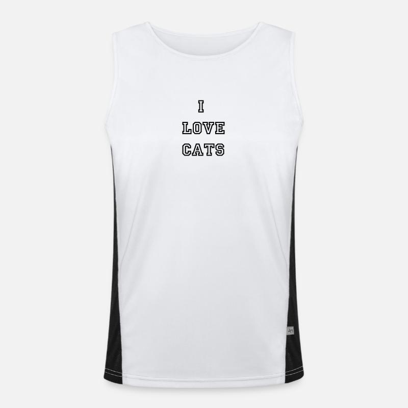 ilovecats Funktionelles Kontrast-Tank Top für Männer 