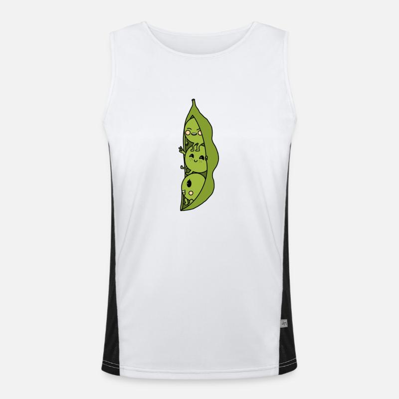 Erbsen Funktionelles Kontrast-Tank Top für Männer 