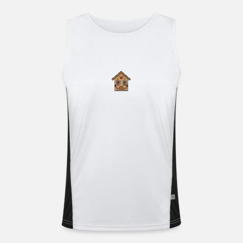Gingerbread house Men's Functional Contrast Tank Top 