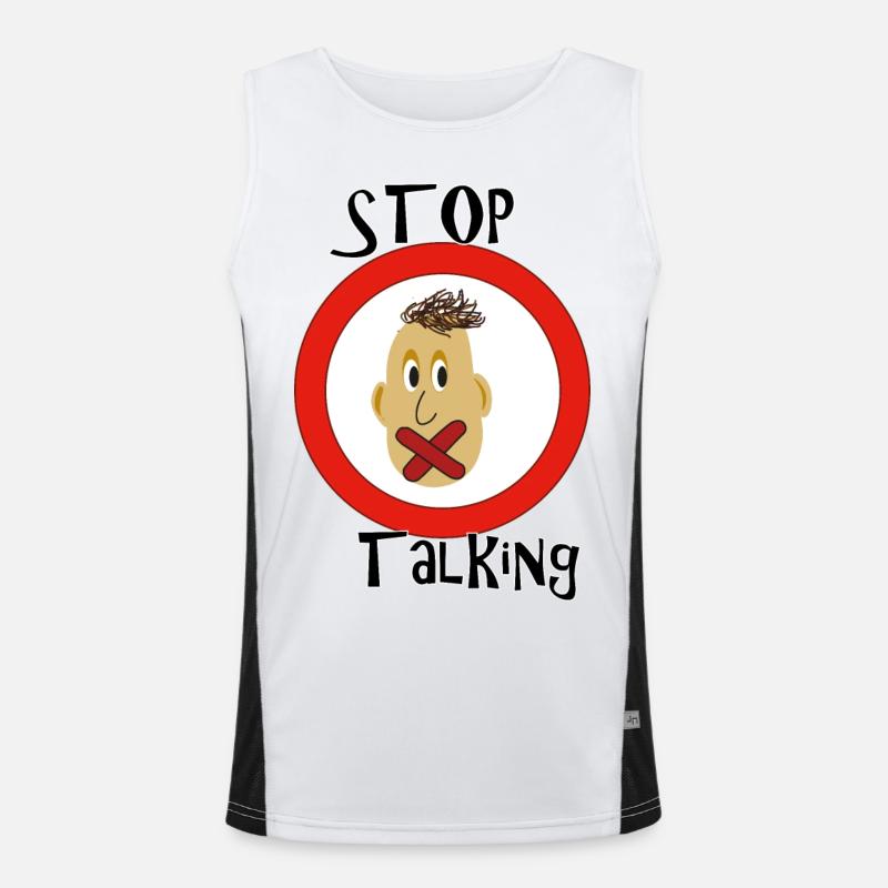 Stop Talking Funktionelles Kontrast-Tank Top für Männer 