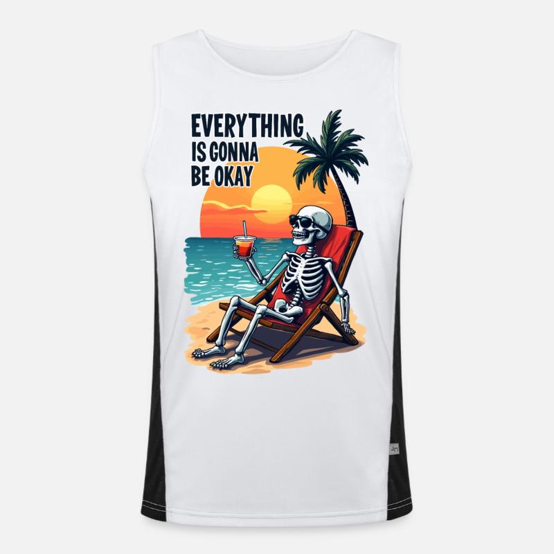 Alles wird gut Funktionelles Kontrast-Tank Top für Männer 