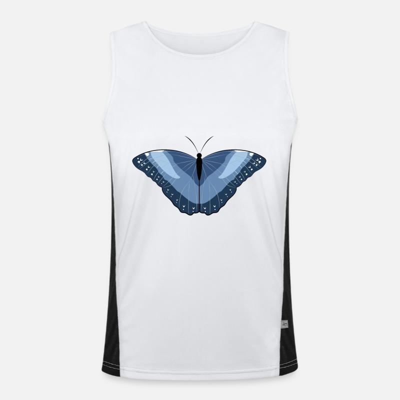 Flying Artwork - Butterfly Men's Functional Contrast Tank Top 