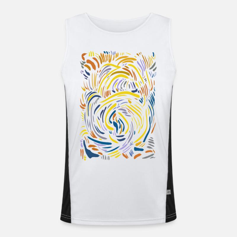 Abstract Men's Functional Contrast Tank Top 