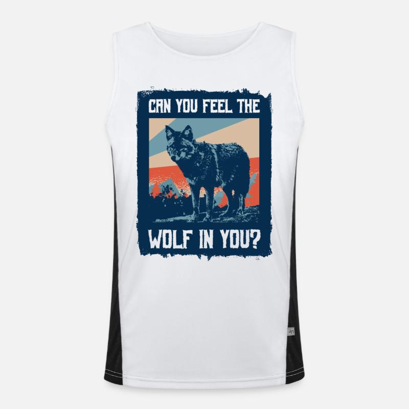 Wolf Werwolf Funktionelles Kontrast-Tank Top für Männer 