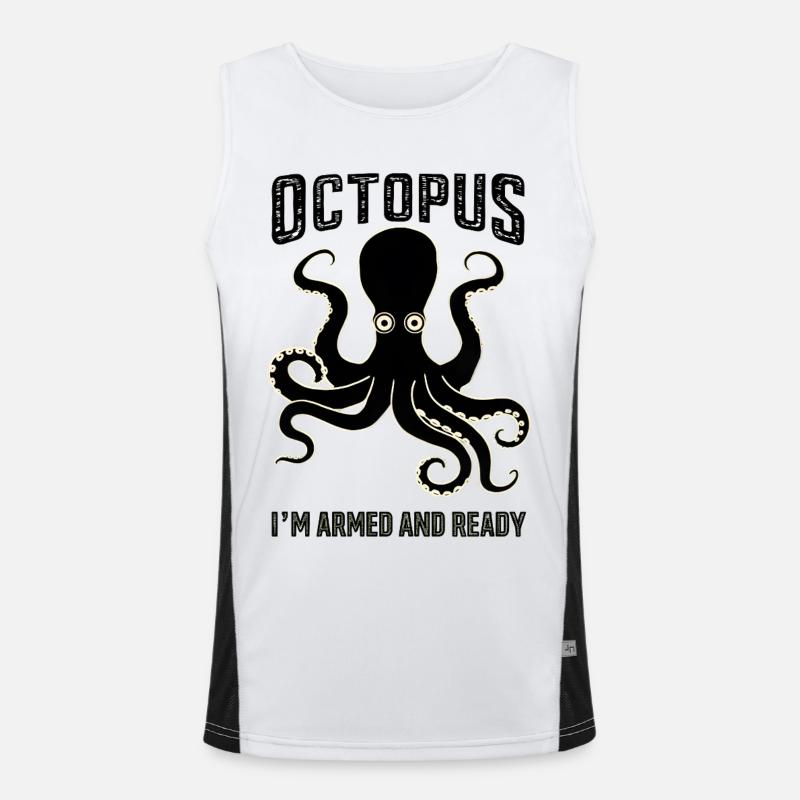 Octopus: I’m Armed and Ready Funktionelles Kontrast-Tank Top für Männer 