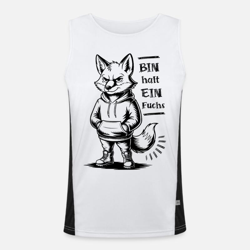 Bin halt ein Fuchs Funktionelles Kontrast-Tank Top für Männer 
