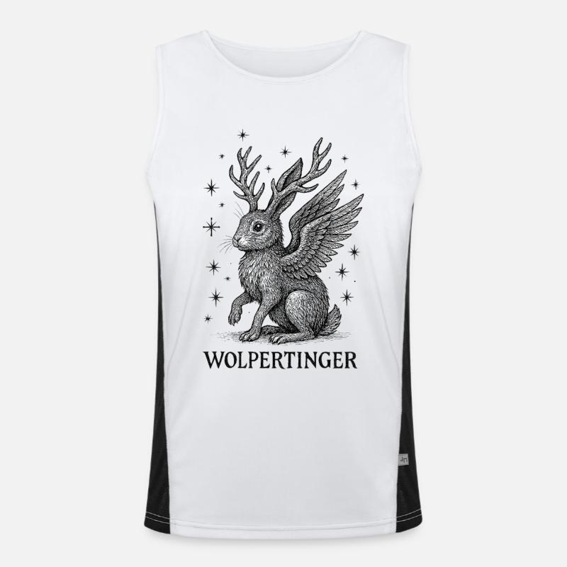 Fabelwesen - Der Wolpertinger Funktionelles Kontrast-Tank Top für Männer 