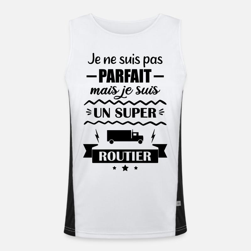 Super Truck Driver Men's Functional Contrast Tank Top 