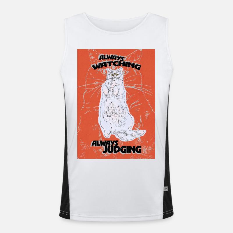 ALWAYS WATCHING, ALWAYS JUDGING Men's Functional Contrast Tank Top 
