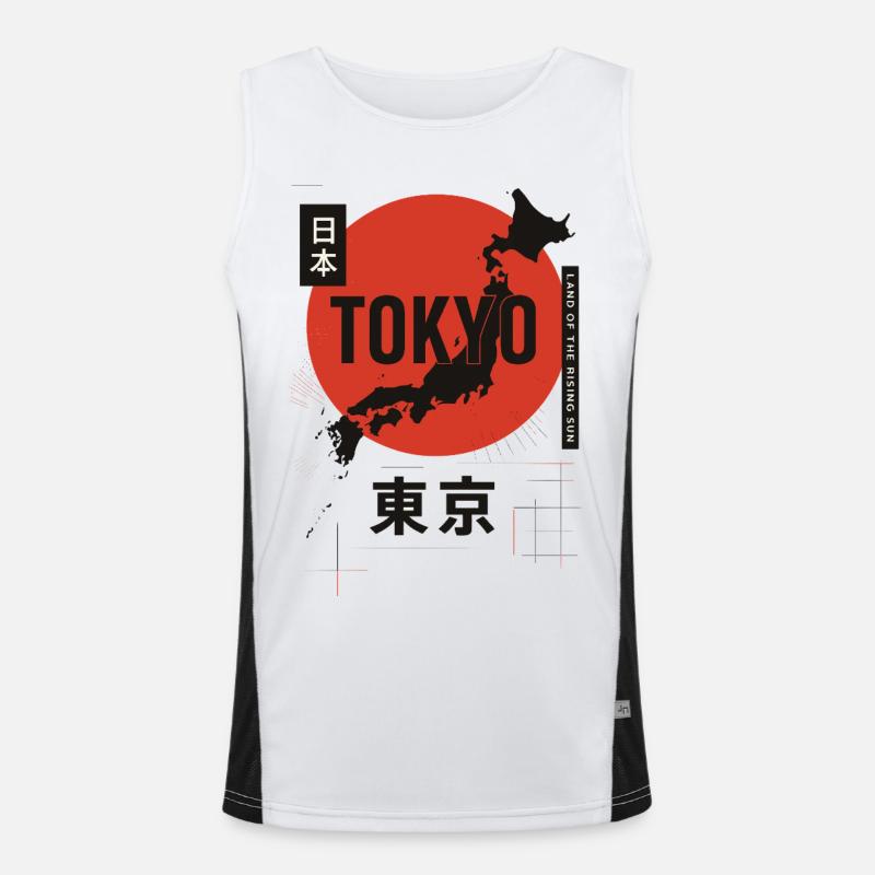 Silhouette Soleil Rouge Tokyo Débardeur respirant contrasté Homme 