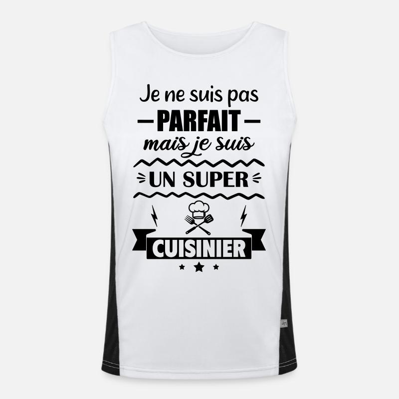 Nicht perfekt, aber toller Koch Funktionelles Kontrast-Tank Top für Männer 
