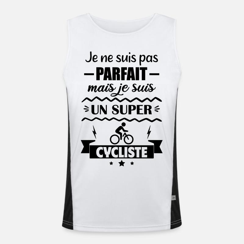 Pas parfait mais super cycliste Cyclisme Vélo Débardeur respirant contrasté Homme 