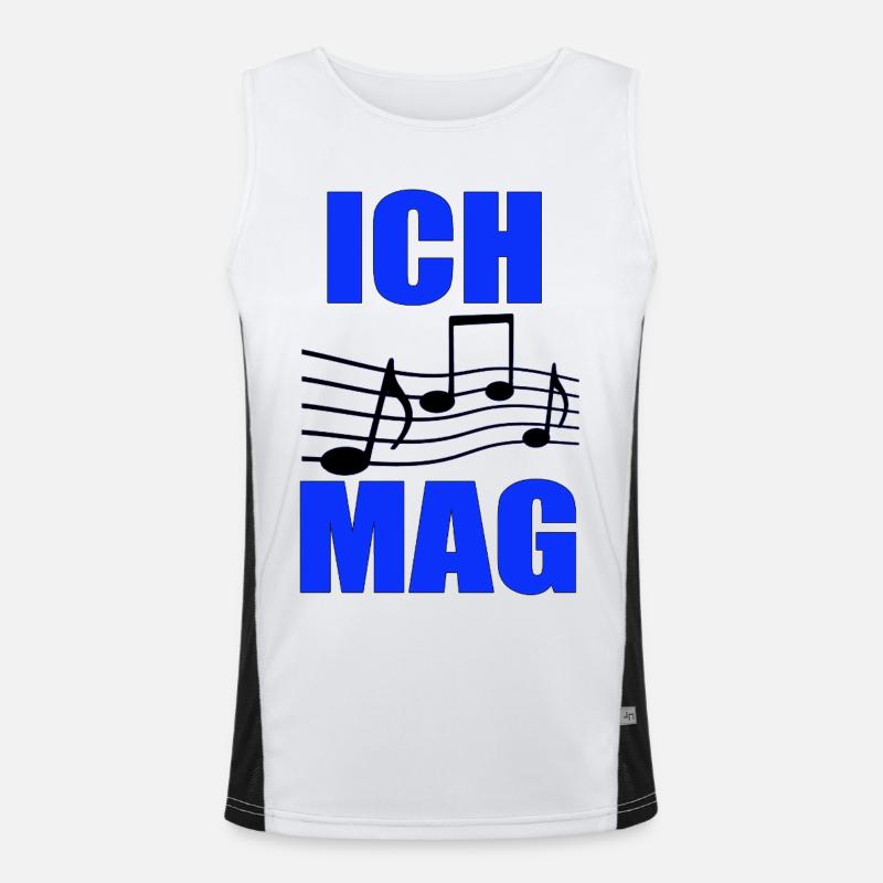 I like music Blue note layout Men's Functional Contrast Tank Top 
