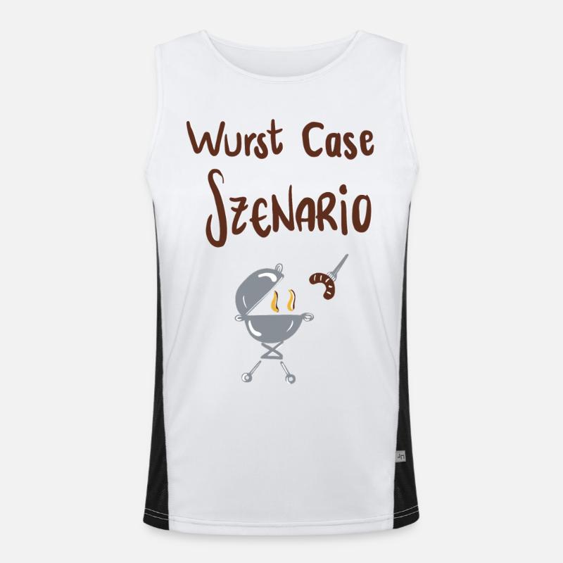 Wurst Case Szenario Funktionelles Kontrast-Tank Top für Männer 