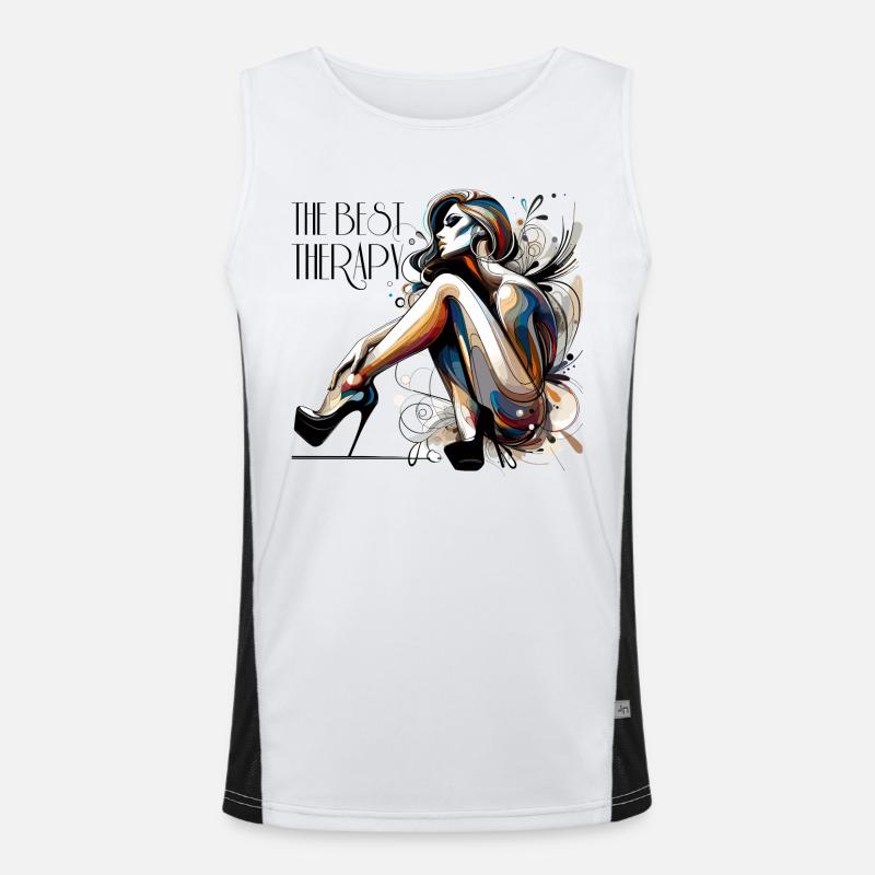 Best Therapy High Heels High Heels Gift Men's Functional Contrast Tank Top 