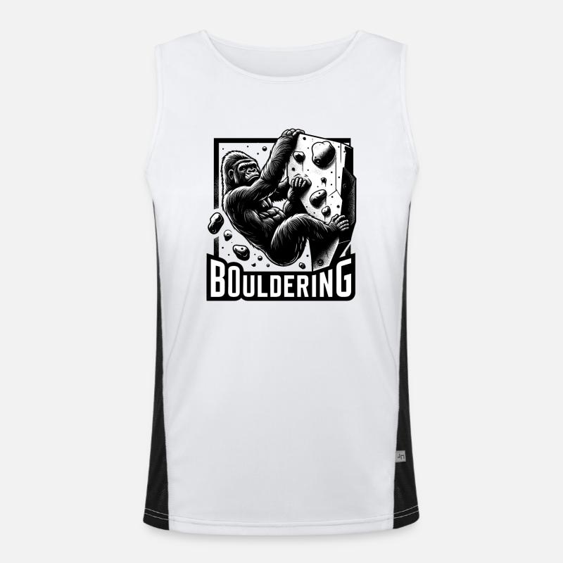 Bouldering Gorilla Silverback Gift Men's Functional Contrast Tank Top 