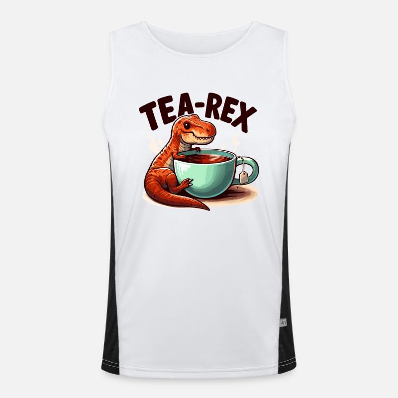 Tee Rex Tee-Rex Teetrinker Geschenk Funktionelles Kontrast-Tank Top für Männer 
