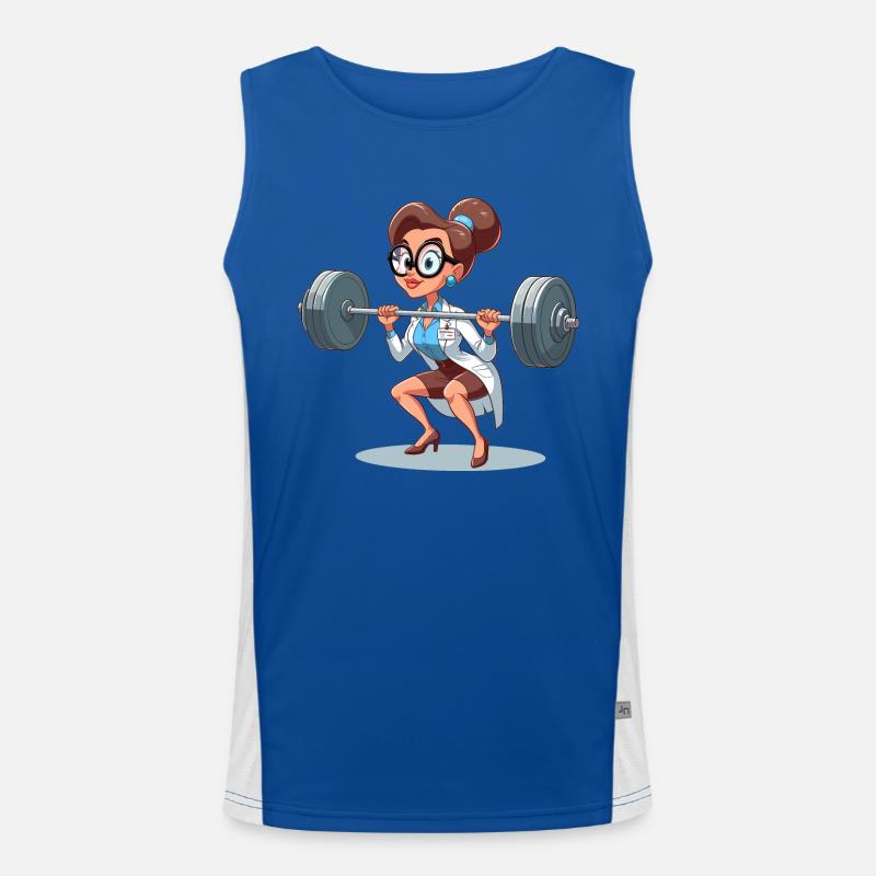 Intelligenz Training witzig Gym Frau Geschenk Funktionelles Kontrast-Tank Top für Männer 